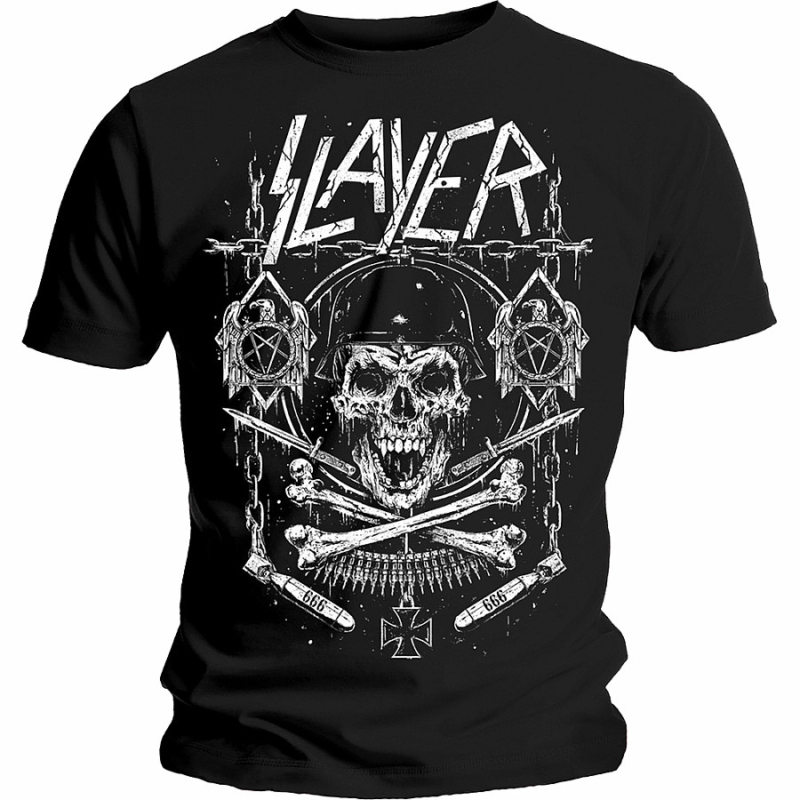 Slayer tričko, Skull &amp; Bones Revised, pánské, velikost XL