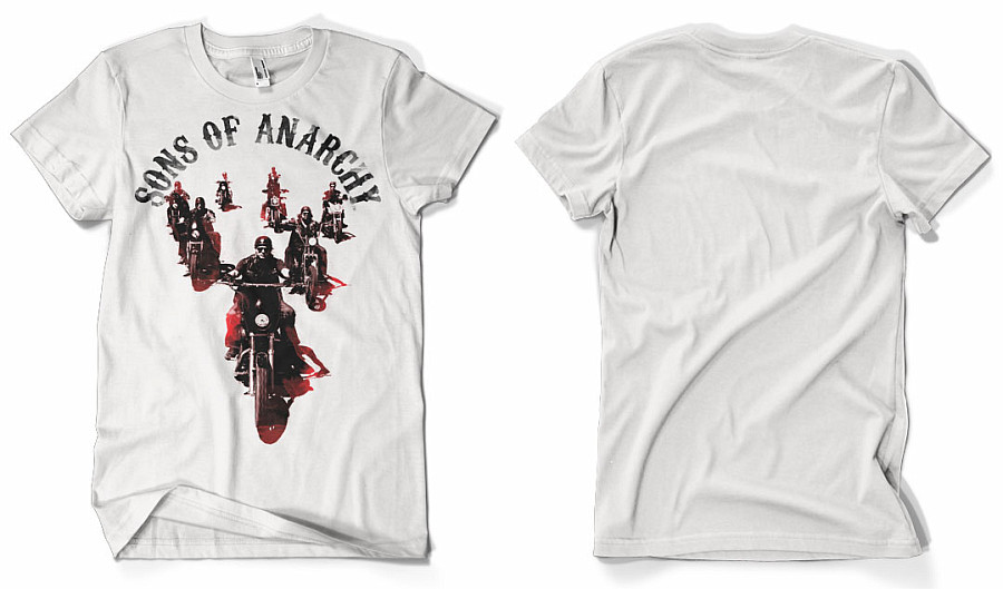 Sons of Anarchy tričko, Motorcycle Gang White, pánské, velikost S