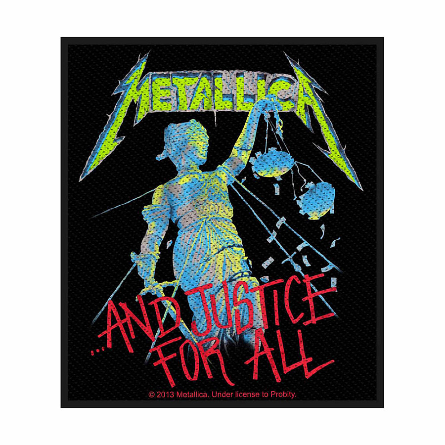 Metallica nášivka 100 x100 mm, Justice For All