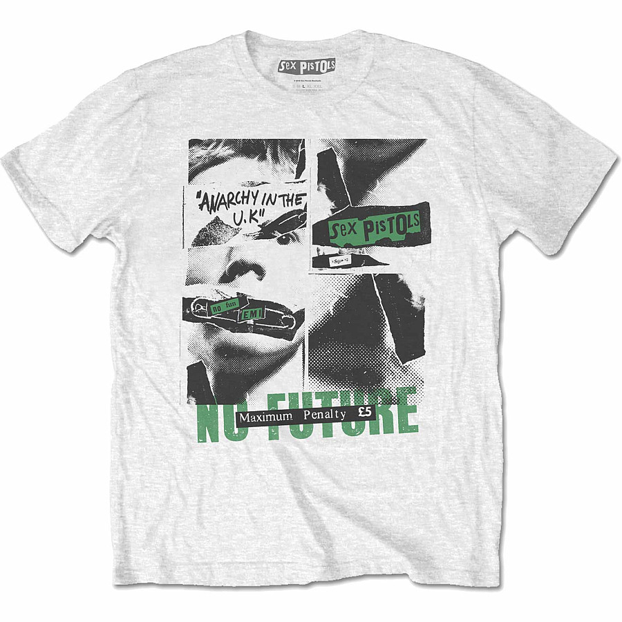Sex Pistols tričko, No Future White, pánské, velikost XL