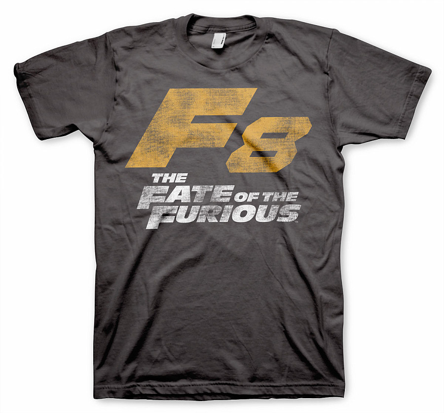 Fast &amp; Furious tričko, F8 Distressed Logo Grey, pánské, velikost S