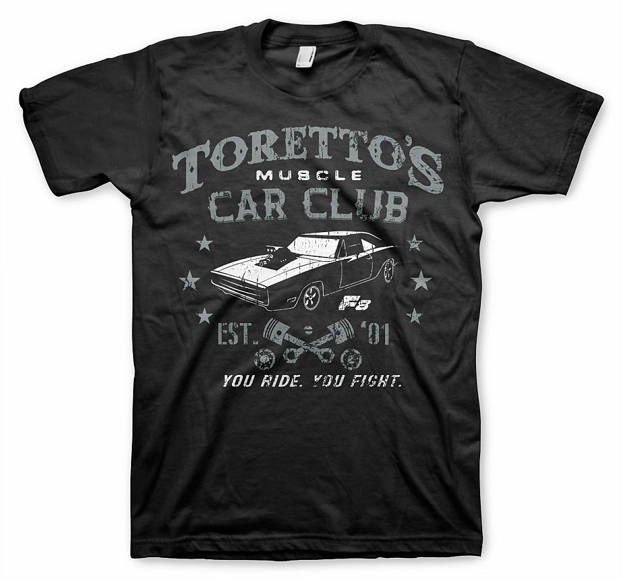 Fast &amp; Furious tričko, Toretto&#039;s Car Club, pánské, velikost S