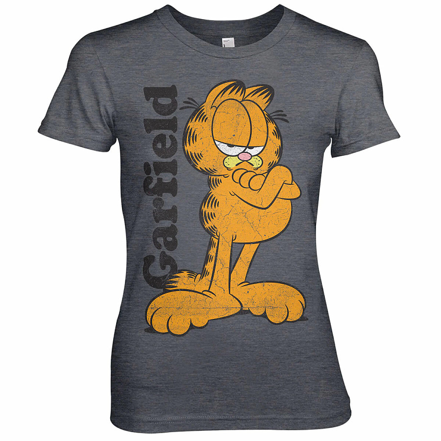 Garfield tričko, Garfield Girly Dark Heather, dámské, velikost S