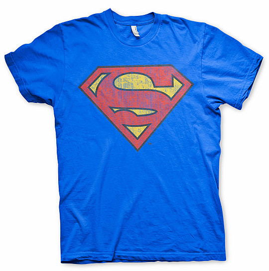 Superman tričko, Washed Shield, pánské, velikost S