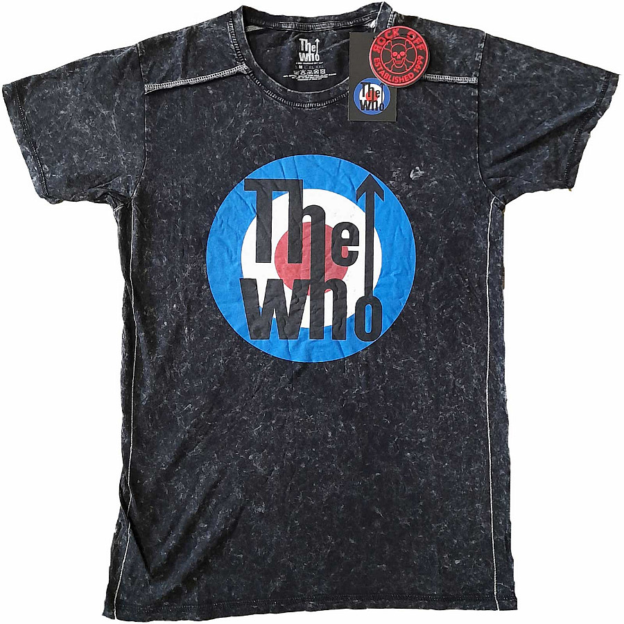 The Who tričko, Target Logo Snow Wash Black, pánské, velikost L