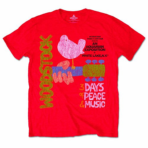 Woodstock tričko, Classic Vintage Poster, pánské, velikost M