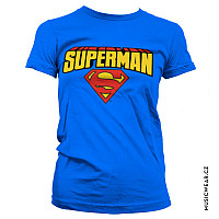 Superman tričko, Blockletter Logo Girly, dámské