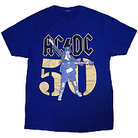 AC/DC tričko, Gold Fifty Blue, pánské
