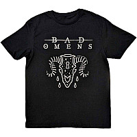 Bad Omens tričko, Ram Skull Black, pánské