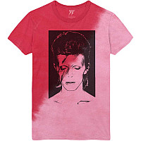 David Bowie tričko, Aladdin Sane Dye Wash Eco Red, pánské