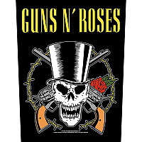 Guns N Roses nášivka na záda CO+PES 30x27x36 cm, Skull & Guns