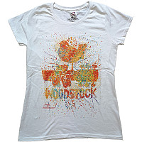 Woodstock tričko, Splatter Girly White, dámské