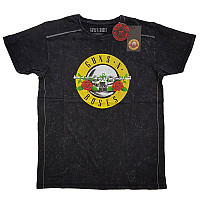 Guns N Roses tričko, Classic Logo Snow Washed Black, pánské