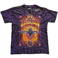 Jefferson Airplane tričko, Live in San Francisco CA Dip Dye Purple, pánské