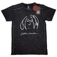 John Lennon tričko, Self Portrait Snow Washed Black, pánské