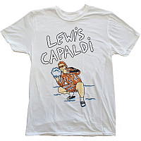 Lewis Capaldi tričko, Snow Leopard White, pánské
