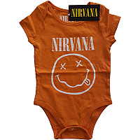 Nirvana kojenecké body tričko, White Smiley Orange, dětské