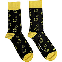Nirvana ponožky, Outline Happy Faces Black, unisex - velikost 7 až 11 (41 až 45)