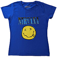 Nirvana tričko, Xerox Smiley Blue, dámské