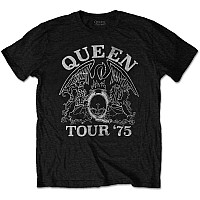 Queen tričko, Tour '75 Eco-Tee Black, pánské