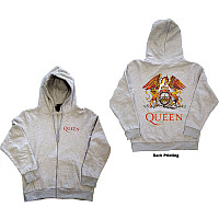 Queen mikina, Classic Crest BP Zipped Grey, pánská