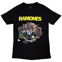 Ramones tričko, Cartoon Band Black, pánské
