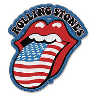 Rolling Stones tkaná nažehlovačka, US Tongue 92x84 mm