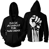 Rage Against The Machine mikina, Large Fist Zip, pánská