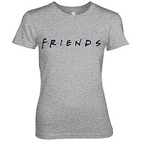 Friends tričko, Friends Logo Girly Heather Grey, dámské