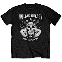 Willie Nelson tričko, Skull Black, pánské