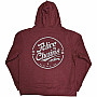Alice in Chains mikina, Circle Emblem Zipped BP Maroon Red, pánská