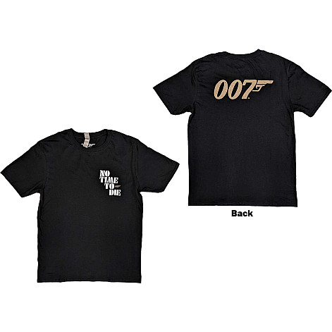 James Bond 007 tričko, No Time To Die & Logo Black, pánské