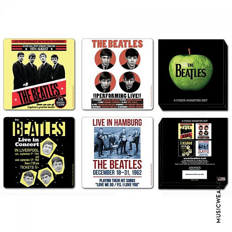 The Beatles set korkových podtácků 4ks, 1962 Anniversary