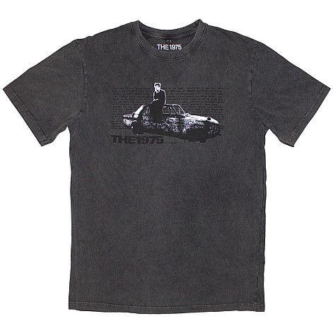 The 1975 tričko, Car Photo Stone Wash Charcoal Grey, pánské