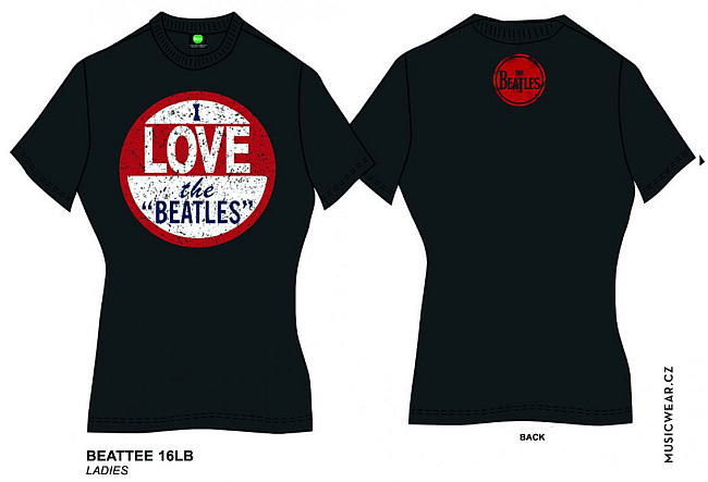The Beatles tričko, I Love the Beatles Black, dámské