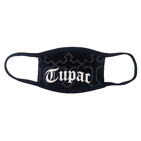Tupac bavlněná rouška na ústa, Logo & Crosses