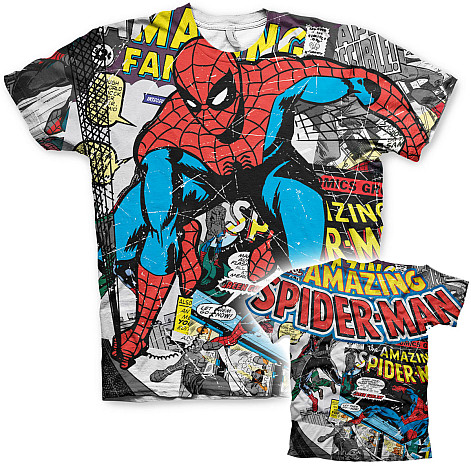 Spiderman tričko, Comic Allover, pánské
