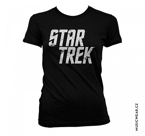 Star Trek tričko, Star Trek Distressed Logo Girly, dámské