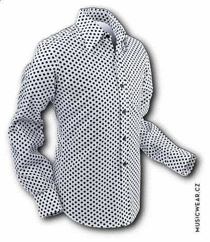 Pete Chenaski košile, White & Black Dots, pánská