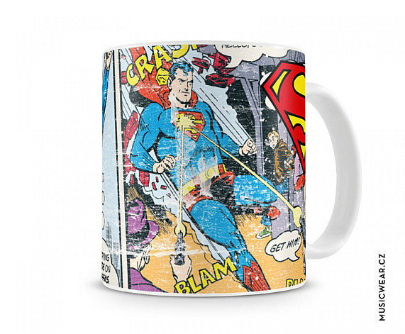 Superman keramický hrnek 250 ml, Distressed Comic Strip