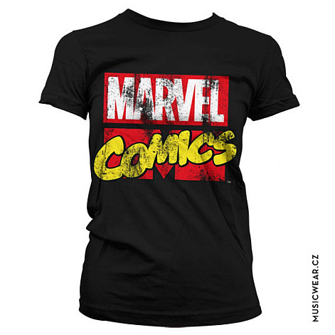 Marvel Comics tričko, Retro Logo Girly, dámské