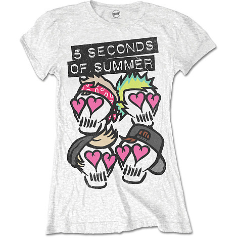 5 Seconds of Summer tričko, Spray Skulls, dámské