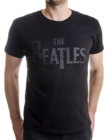 The Beatles tričko, Drop T Logo Black, pánské