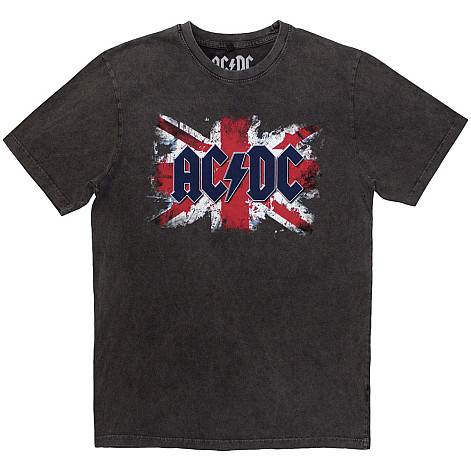 AC/DC tričko, Flag Stone Wash Charcoal Grey, pánské