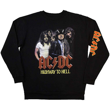 AC/DC mikina, Sweatshirt H2H Band Sleeve Print Black, pánská