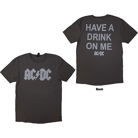 AC/DC tričko, Have A Drink On Me BP Grey, pánské