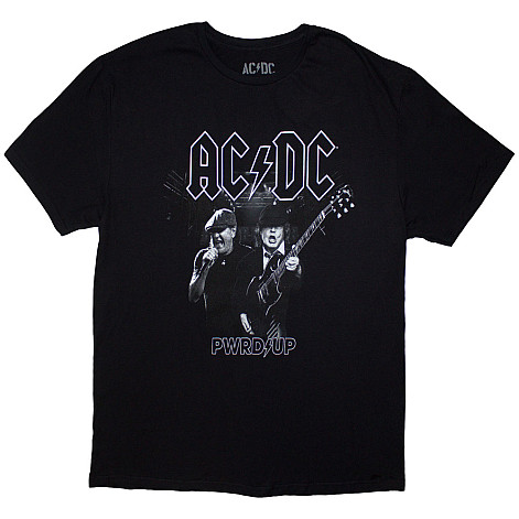 AC/DC tričko, PWRD-UP B&W Photo Black, pánské - velikost XL