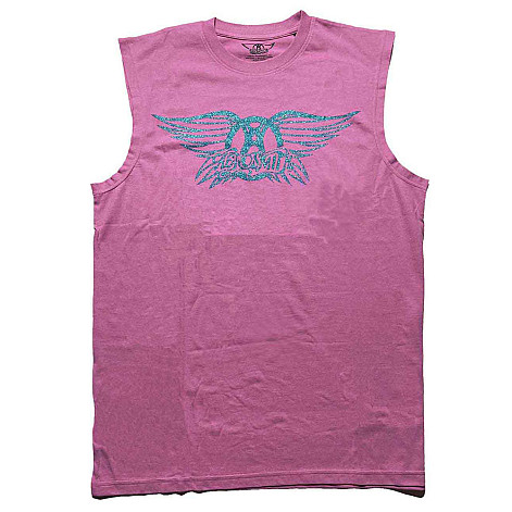 Aerosmith tílko, Glitter Print Logo Pink, pánské