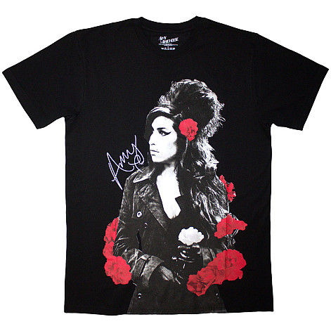 Amy Winehouse tričko, Rose Portrait Black, pánské