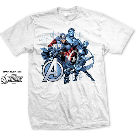 Marvel Comics tričko, Avengers Group White, pánské